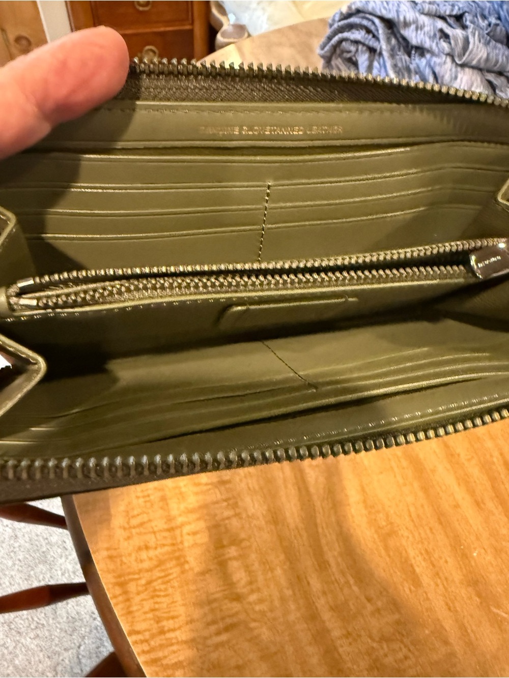 Coach Olive Green Leather Zip Wallet for Men - Picture 2 of 9
